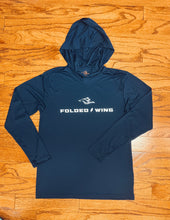 Load image into Gallery viewer, Hooded Performance Tee in Navy Blue