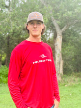 Load image into Gallery viewer, Long Sleeve Performance Tee in Red β€οΈβπ₯