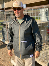 Load image into Gallery viewer, Hooded Rain Jacket in Black