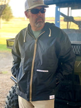 Load image into Gallery viewer, Hooded Rain Jacket in Black