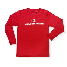 Load image into Gallery viewer, Long Sleeve Performance Tee in Red β€οΈβπ₯