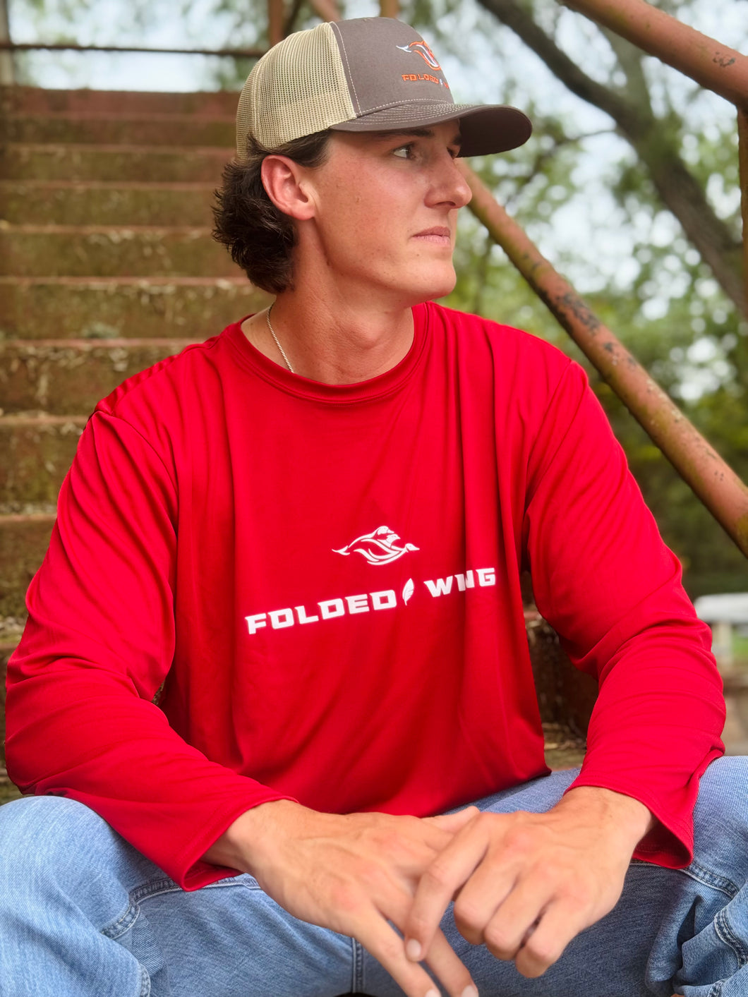 Long Sleeve Performance Tee in Red ❤️‍🔥