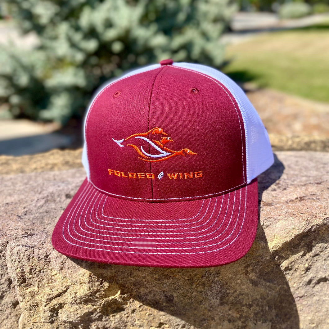 Snapback - Maroon on White