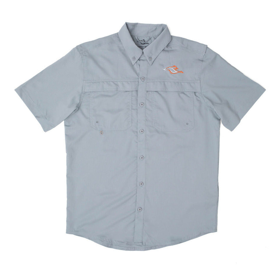 Button-down Performance - Short Sleeve in Grey