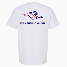 Load image into Gallery viewer, Back side - Large Folded Wing Logo in red, white, and blue
